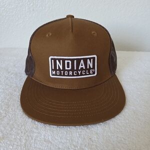 Indian Motorcycle Brown Trucker Hat